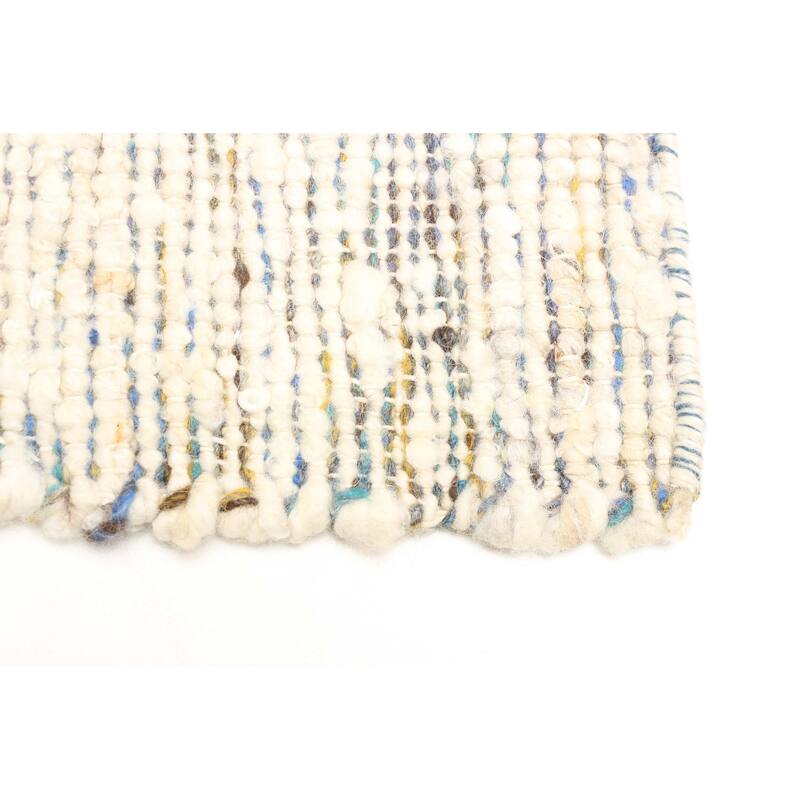 ECARPETGALLERY Braid weave Sienna Cream Wool Rug - 4'11 x 7'10