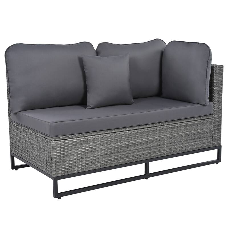 7 Pieces Large Size Outdoor Wicker Sofa Set