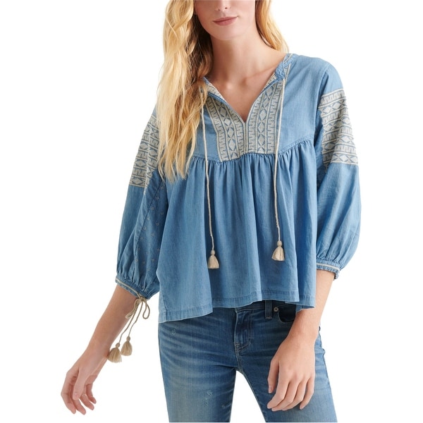 Lucky brand peasant blouse clearance