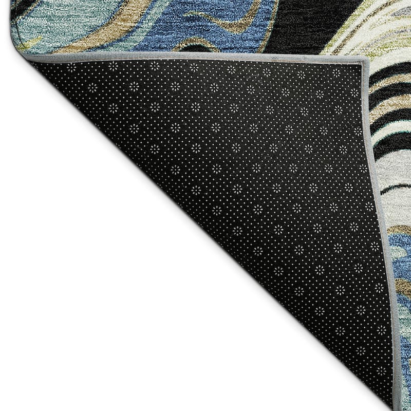 Machine Washable Indoor/ Outdoor Contemproary Fusion Chantille Rug