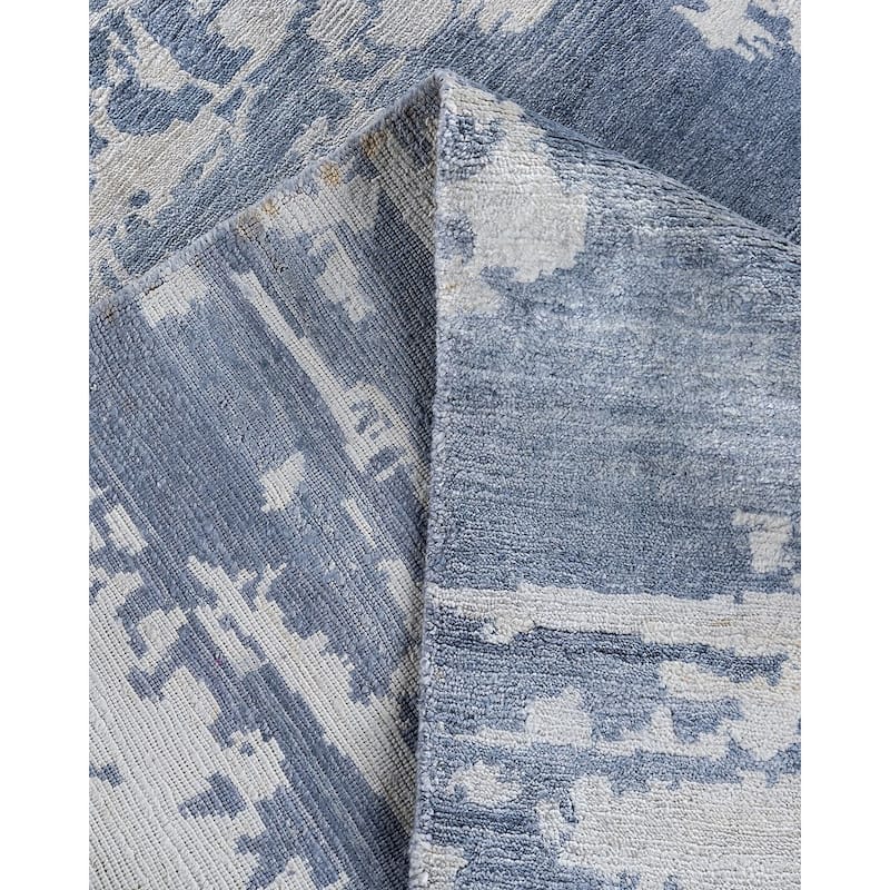 Modern One-of-a-Kind Hand-Knotted Area Rug - Gray, 9' 1" x 12' 2" - 9' 1" x 12' 2"