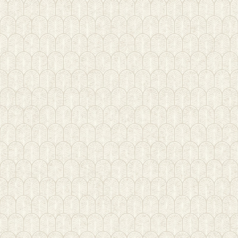 Galerie Wallcoverings Lustre Collection Geometric Arc Non-woven Shimmer Wallpaper Roll - 33 feet x 21 inches - White