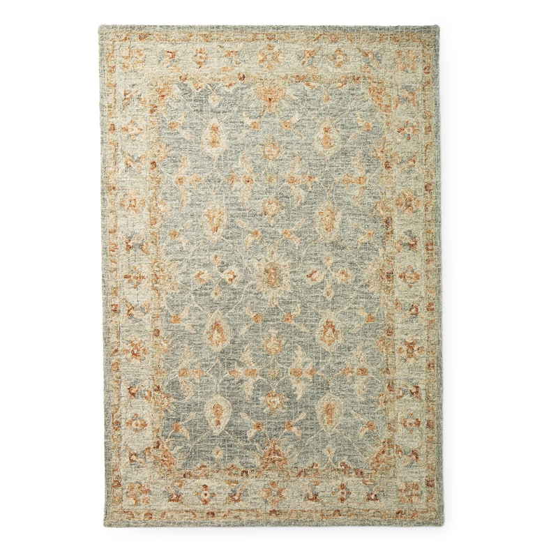 Alexander Home Shabby-Chic Mosaic Spa Hand-hooked 100% Wool Rug