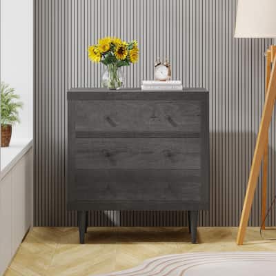 Wardrobe 3 Drawer Dresser Grey Entrance Cabinet for Bedroom, Hallway