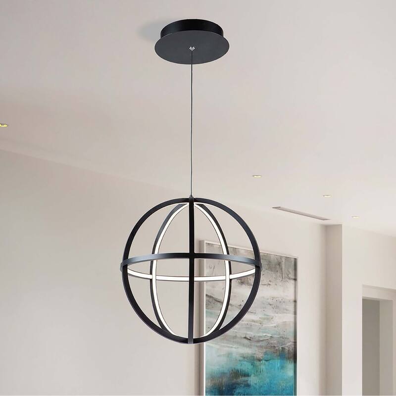 Celestial Small 35W LED Orb Chandelier - Matte Black
