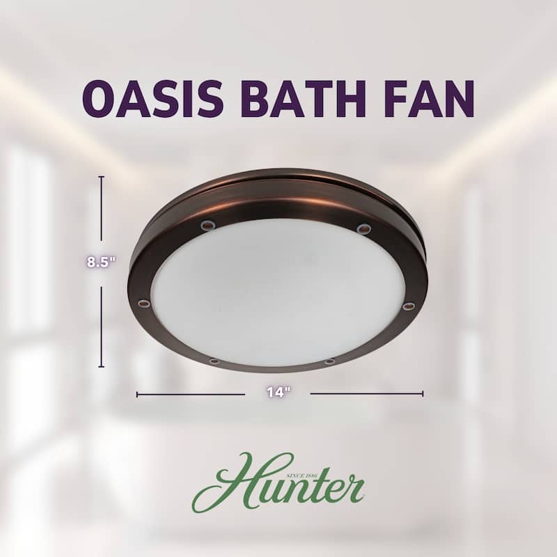 Hunter Bath Fan - Oasis Bath Ventilator With Light and Night Light