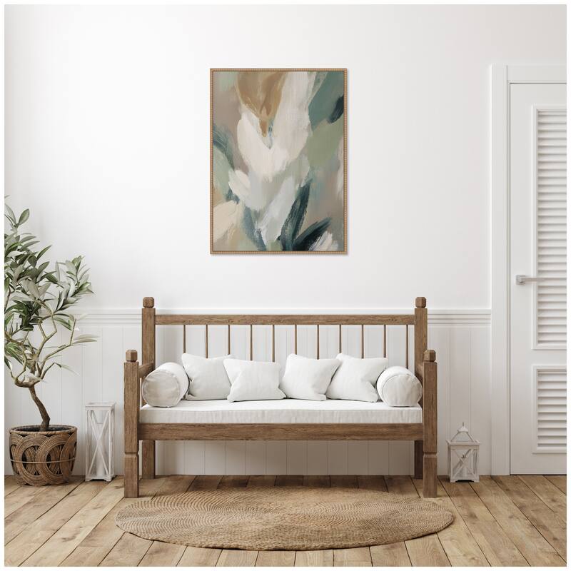 Kate and Laurel Plant Form No. 1 by Amy Lighthall Framed Canvas Wall Art Print