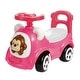 preview thumbnail 1 of 4, Timate: Push & Ride Racer - Pink & Monkey - Foot-To-Floor Car Ride-On, Ages 1-2 Pink