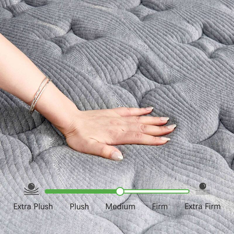 12-inch Euro Top Medium Hybrid Mattress, Memory Foam Mattress in a Box