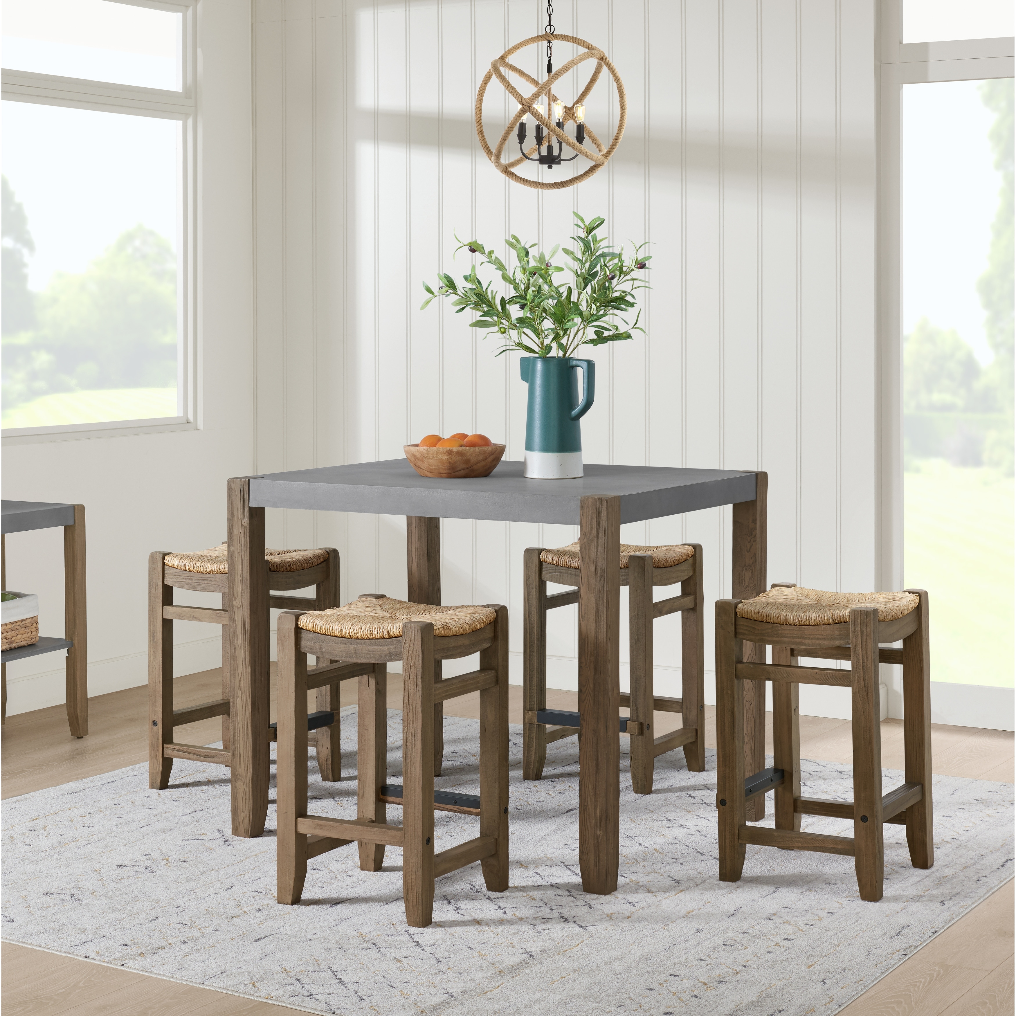 5 piece counter 2025 height dining set gray