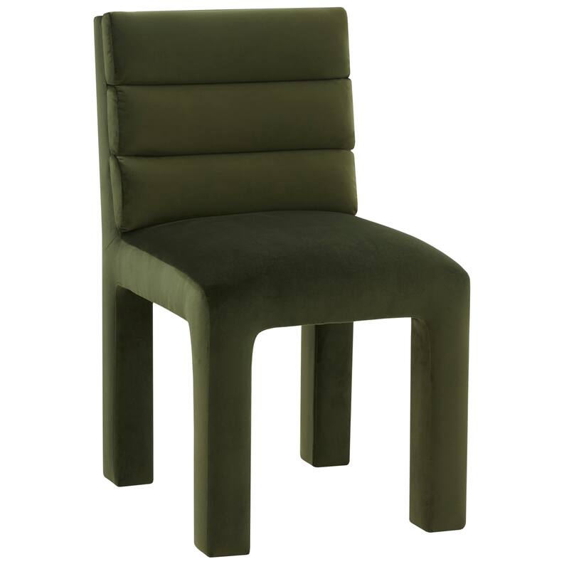 SAFAVIEH Couture Coby Channel Tufted Dining Chair - 19 In. W x 24 In. D x 34 In. H - 19"Wx24"Dx34"H