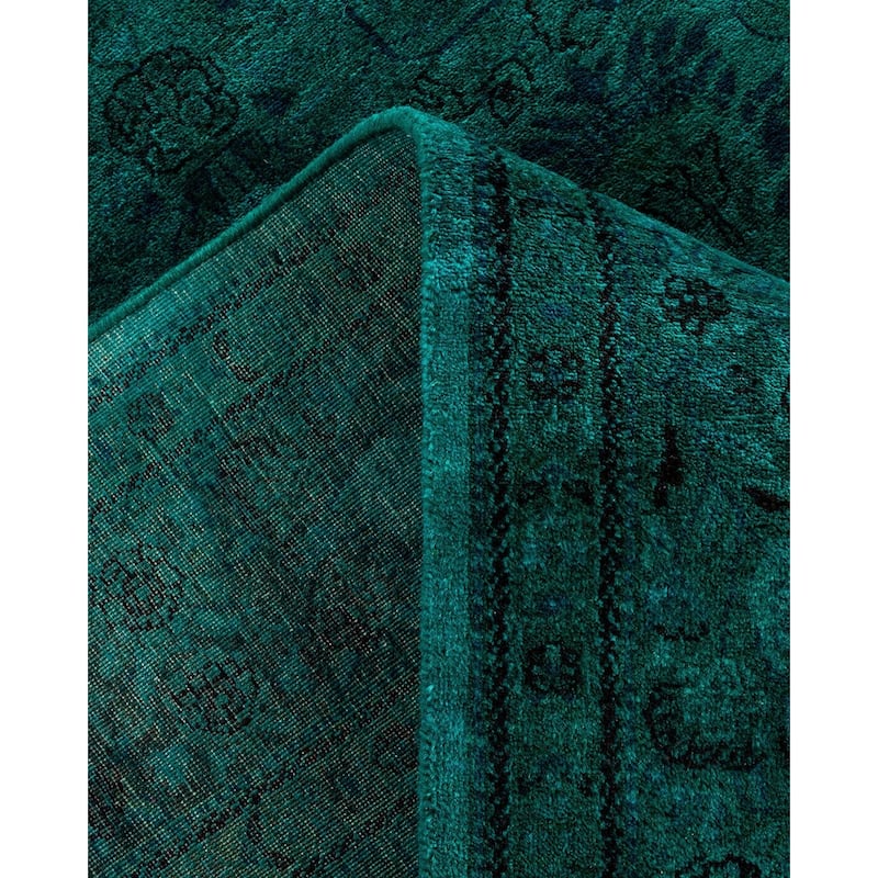 Fine Vibrance One-of-a-Kind Hand-Knotted Area Rug - Green, 6' 1" x 8' 7" - 6' 1" x 8' 7"