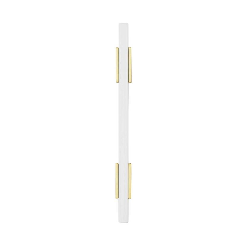 Urbanite 3-3/4 in (96 mm) Center-to-Center Brushed Gold/White Cabinet Pull - 3.75