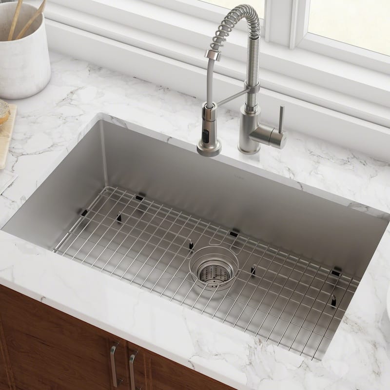 KRAUS Undermount 32 inch 1-Bowl Stainless Steel Kitchen Sink