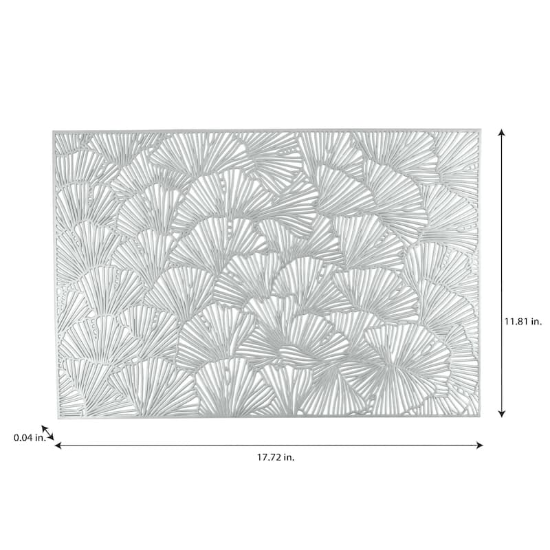 Home Details 4 Pack Shell Laser Cut Placemat