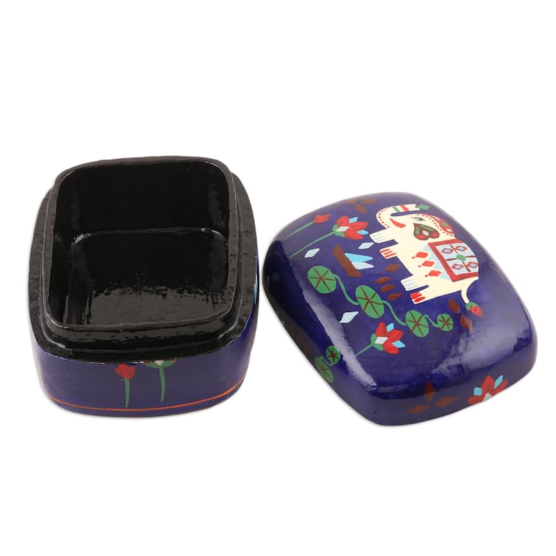 Novica Handmade Midnight Tale Decorative Papier Mache Box