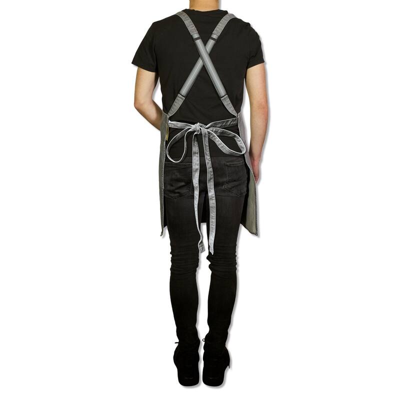 Suspender Style Apron - Grey