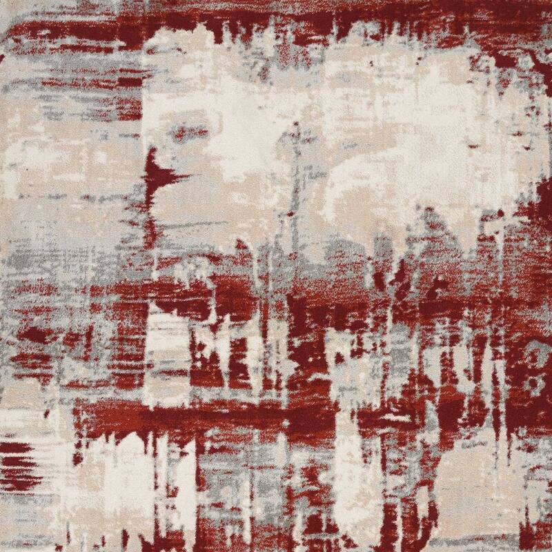 Fuvoz Abstract Modern Stain Resistant Area Rug By HomeRoots - 70' X '46' X '0.5
