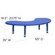 preview thumbnail 6 of 41, 35"Wx65"L Half-Moon Plastic Adjustable Activity Table for 8 - 65"D x 35"W x 14.5" - 23.75"H