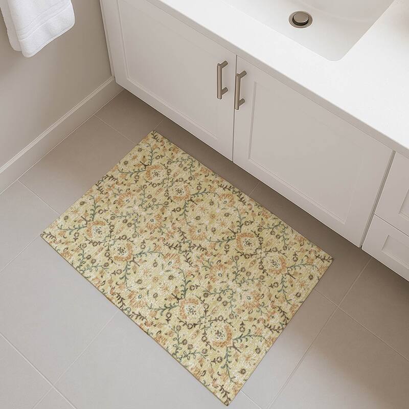 Machine Washable Indoor/ Outdoor Traditional Hartman Chantille Rug