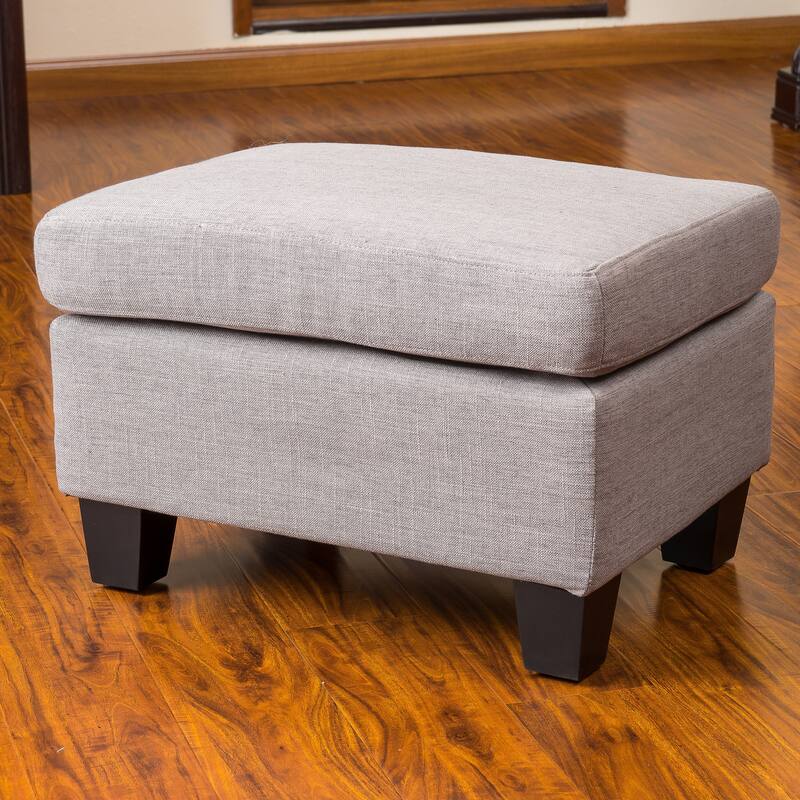 Rosella Fabric Ottoman by Christopher Knight Home - Grey
