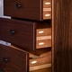 preview thumbnail 31 of 47, Walker Edison Bullrushes Solid Wood 3-Drawer Nightstand