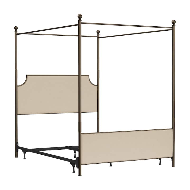 McArthur Metal and Upholstered Canopy Bed