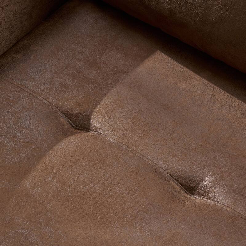 Brown 31" Microfiber Club Chair with Tapered Legs