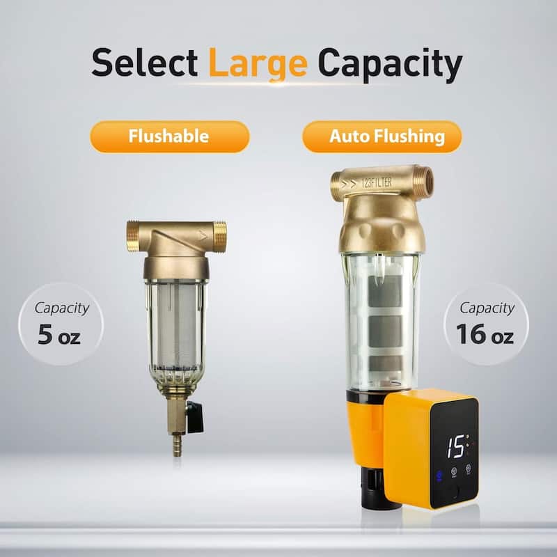 iSpring Resuable Spin-down Sediment Water Filter,Auto Flushing Module