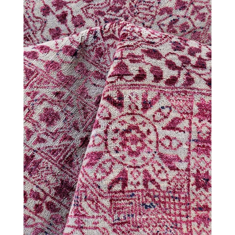 Ikat One-of-a-Kind Handmade Area Rug, Pink - 8' 1" x 10' 0"