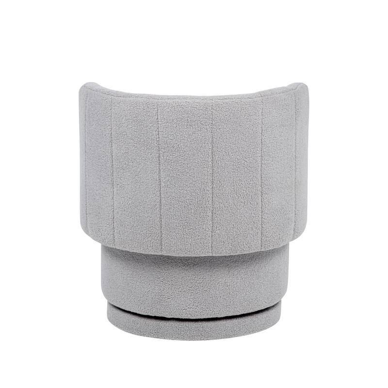 Boucle Swivel Chair with 360° Rotating Storage Accent Chair for Living Room/Bedroom