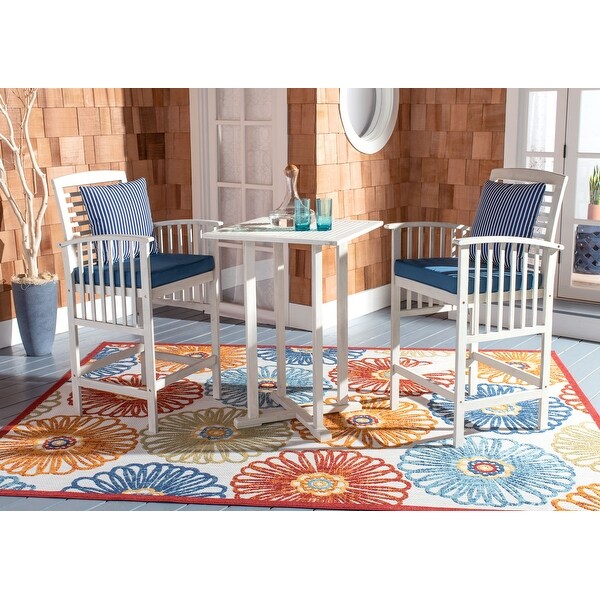SAFAVIEH Outdoor Living Pate 3Pc Bar Height Bistro Set. Opens flyout.