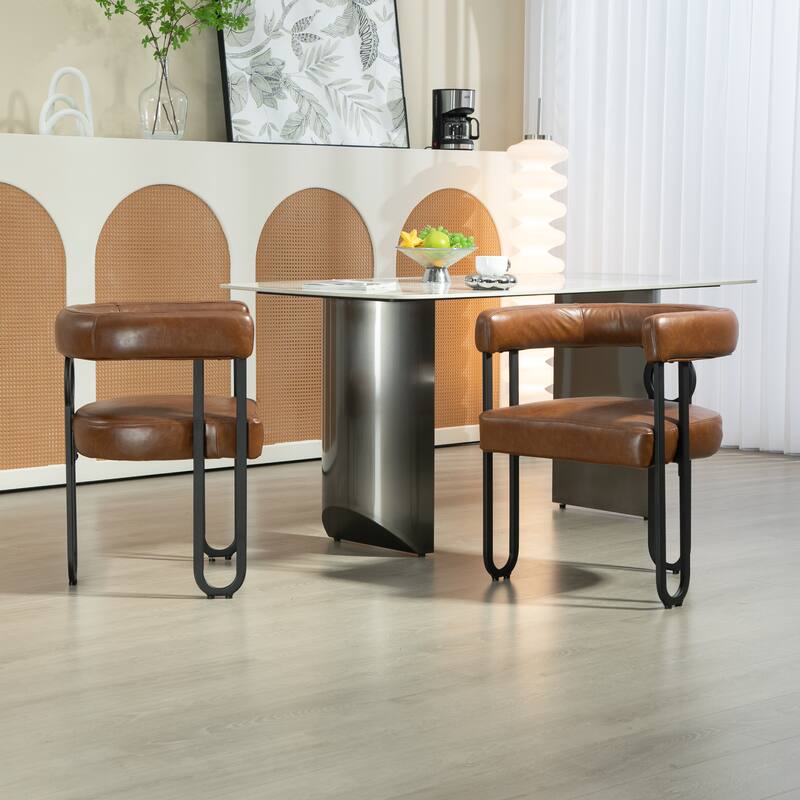 Contemporary Designed Upholstered Accent Chair set of 2
