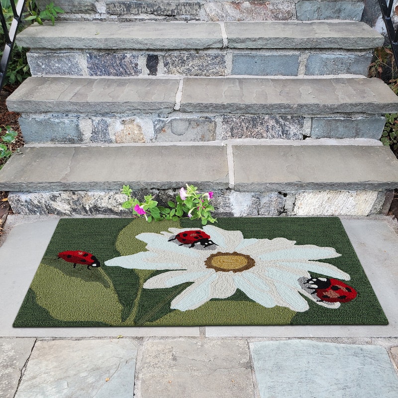 Liora Manne Frontporch Ladybugs Indoor/Outdoor Rug