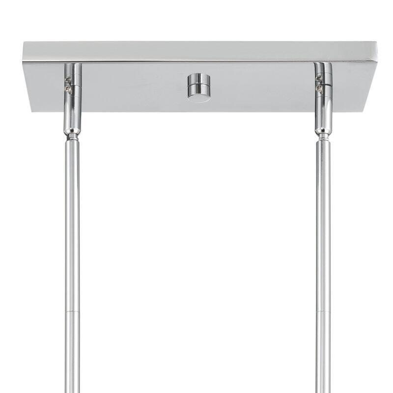 Acroma 5-light Modern Linear Chandelier with Opal Glass Globe Shade Kitchen Island Light