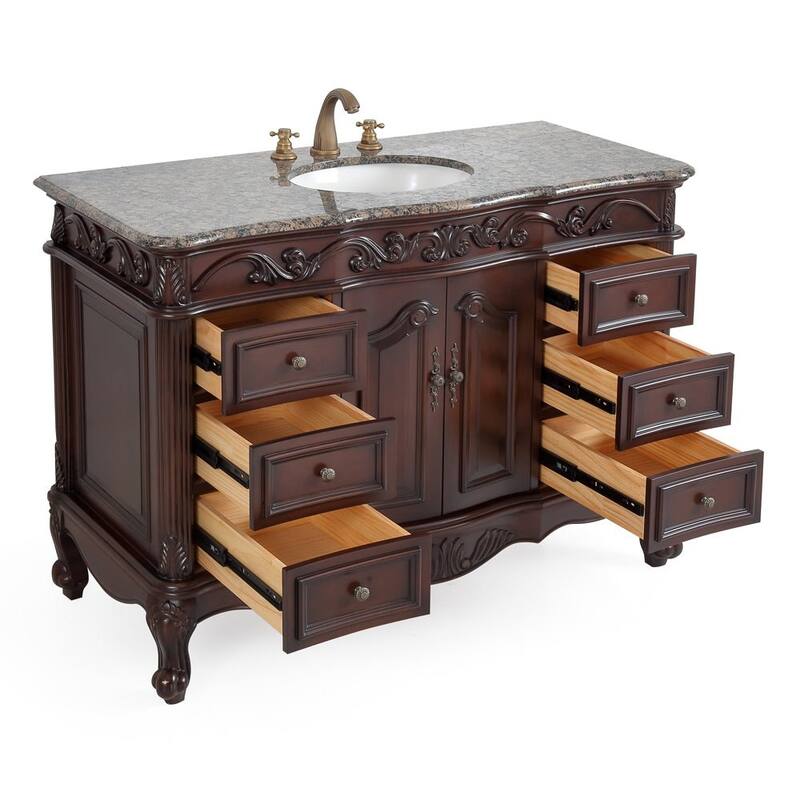 42" Benton Collection Baltic Brown Beckham Bathroom Sink Vanity