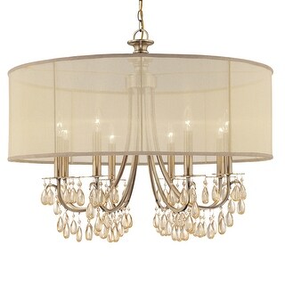 Crystorama Collection Antique Brass Chandelier