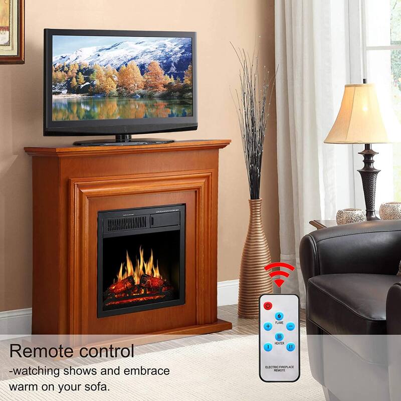Electric Fireplace Insert 18" Freestanding Heater