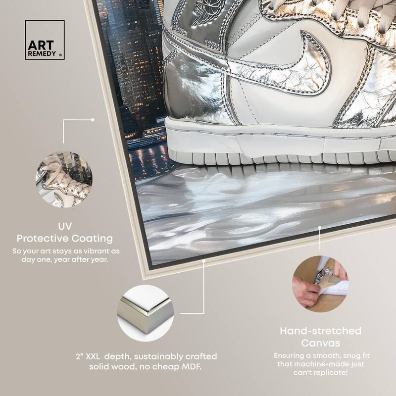NYC Metallic Sneaker Canvas by Art Remedy