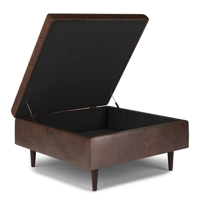 WYNDENHALL Blanchette Mid Century Modern Storage Ottoman
