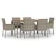 preview thumbnail 82 of 91, vidaXL 3 Piece Patio Dining Set with Cushions Black Poly Rattan - 18.9" x 21.7" x 34.6"