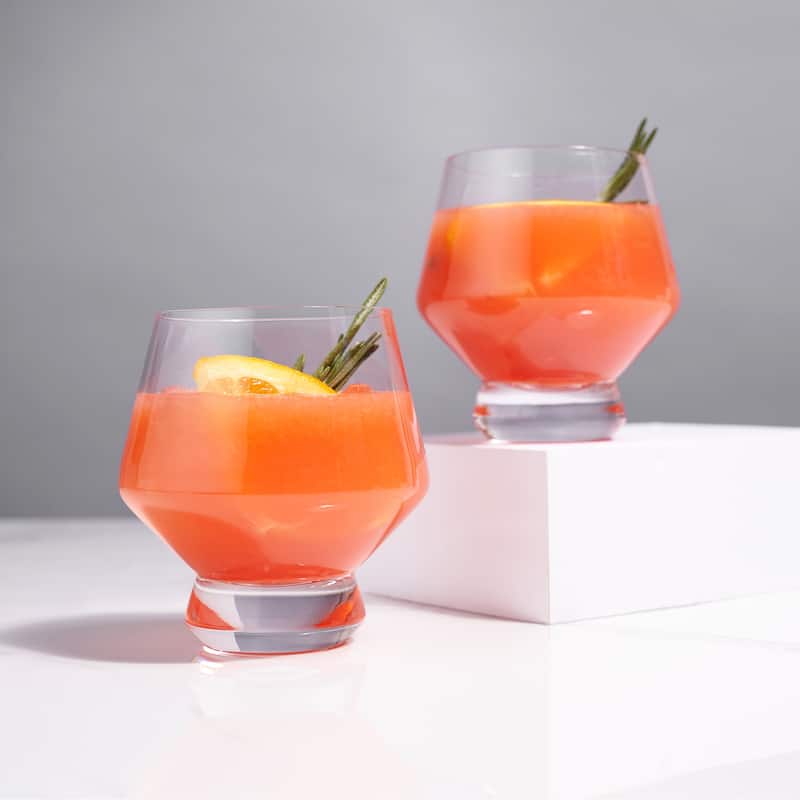 Footed Crystal Punch Cups by Viski - Clear - 3.5" x 3" - Clear