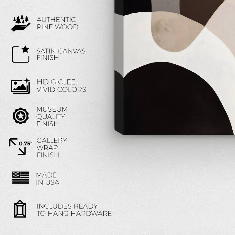 Wynwood Studio Abstract Tunnels in the Park Brown and Modern & Contemporary Wall Art Canvas Print