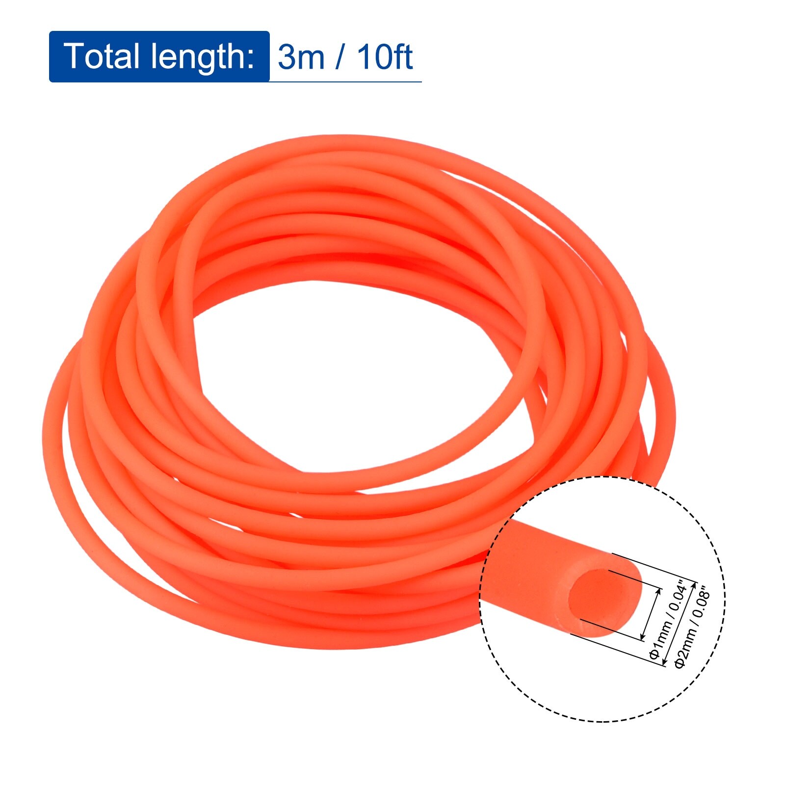 Rubber Cord Tube Hollow Tubing for DIY Craft Beading Necklaces Bracelet