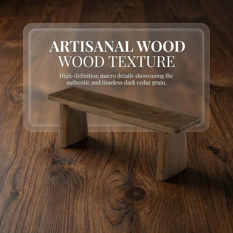 55.1" Solid Wood Entryway Bench, Rustic Bench Indoor for End of Bed, Dining Table, Mudroom, Hallway