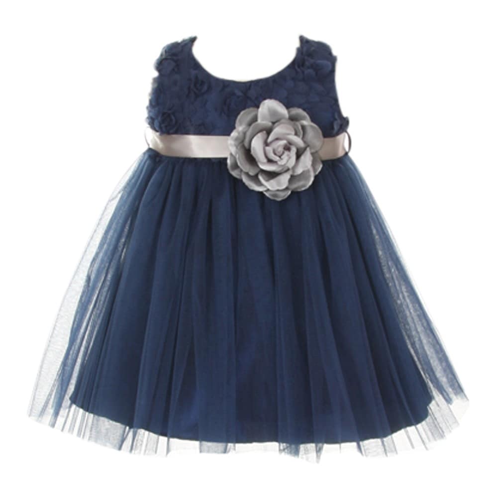 infant navy blue dress
