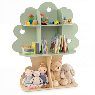 Costway 45” Kids Tree Bookshelf with Open Shelves for Reading Nook, - See Details