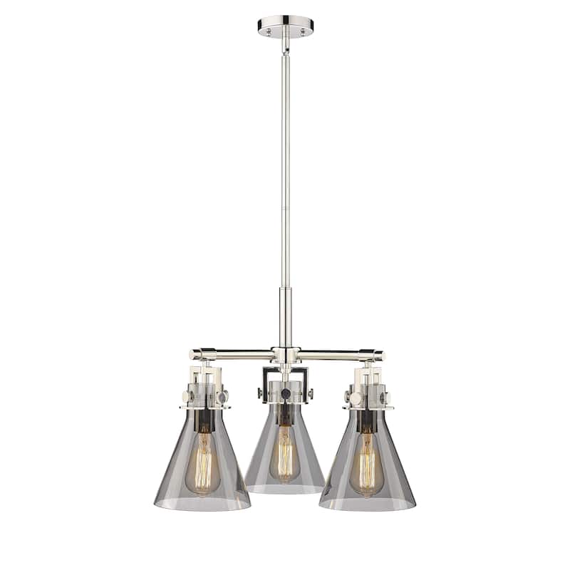 Innovations Lighting Newton Cone - 3 Light 7" Stem Hung Pendant