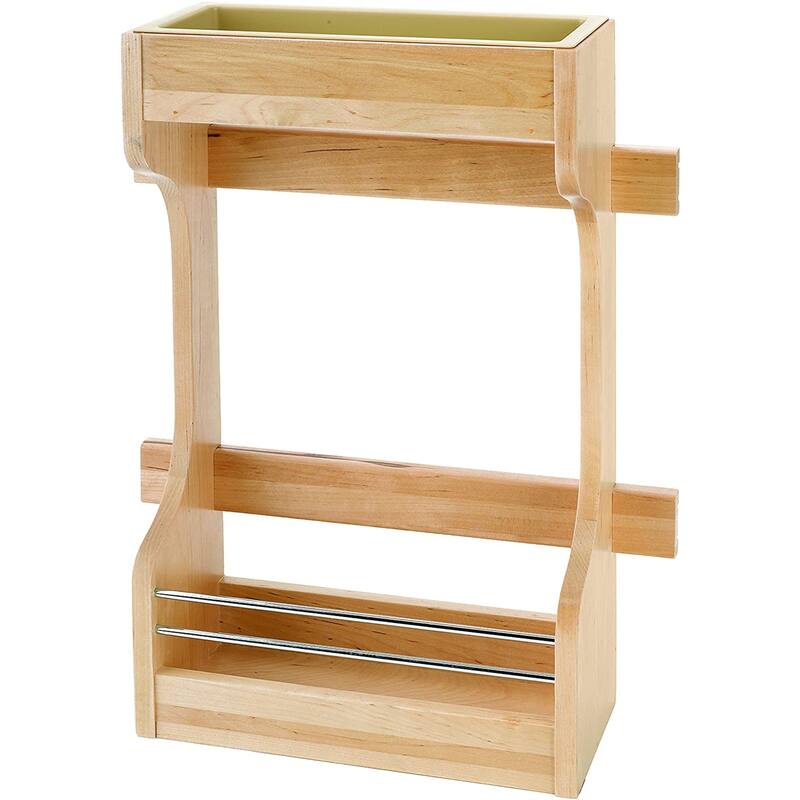 Rev-A-Shelf Door Mount Sink Base Cabinet Storage Organizer, Wood, 4SBSU-18 - Brown - 13 Inch