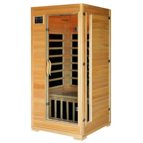 HeatWave 1-2 Person Hemlock Infrared Sauna with 4 Carbon Heaters